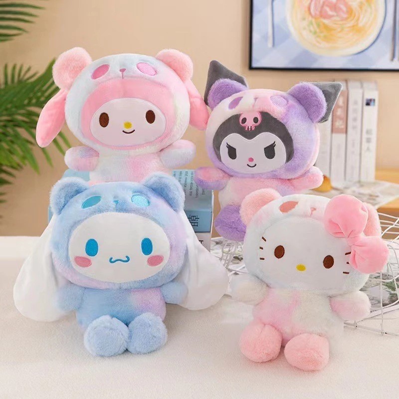 25cm Anime Màu hello kitty Sanrio Đồ Chơi Kawaii Mymelody Kuromi cinnamoroll