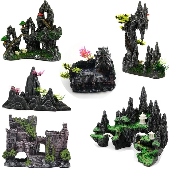 Hòn Non Bộ Mini, Tiểu Cảnh Đá Trang Trí Bể Cá