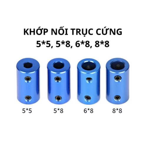 Khớp nối trục cứng 5x5, 5x8, 6x8, 8x8 dành cho máy in 3D, CNC