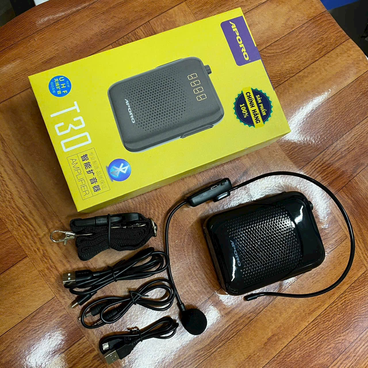Loa míc trợ giảng APORO UHF T30 không dây Có Bluetooth 5.0