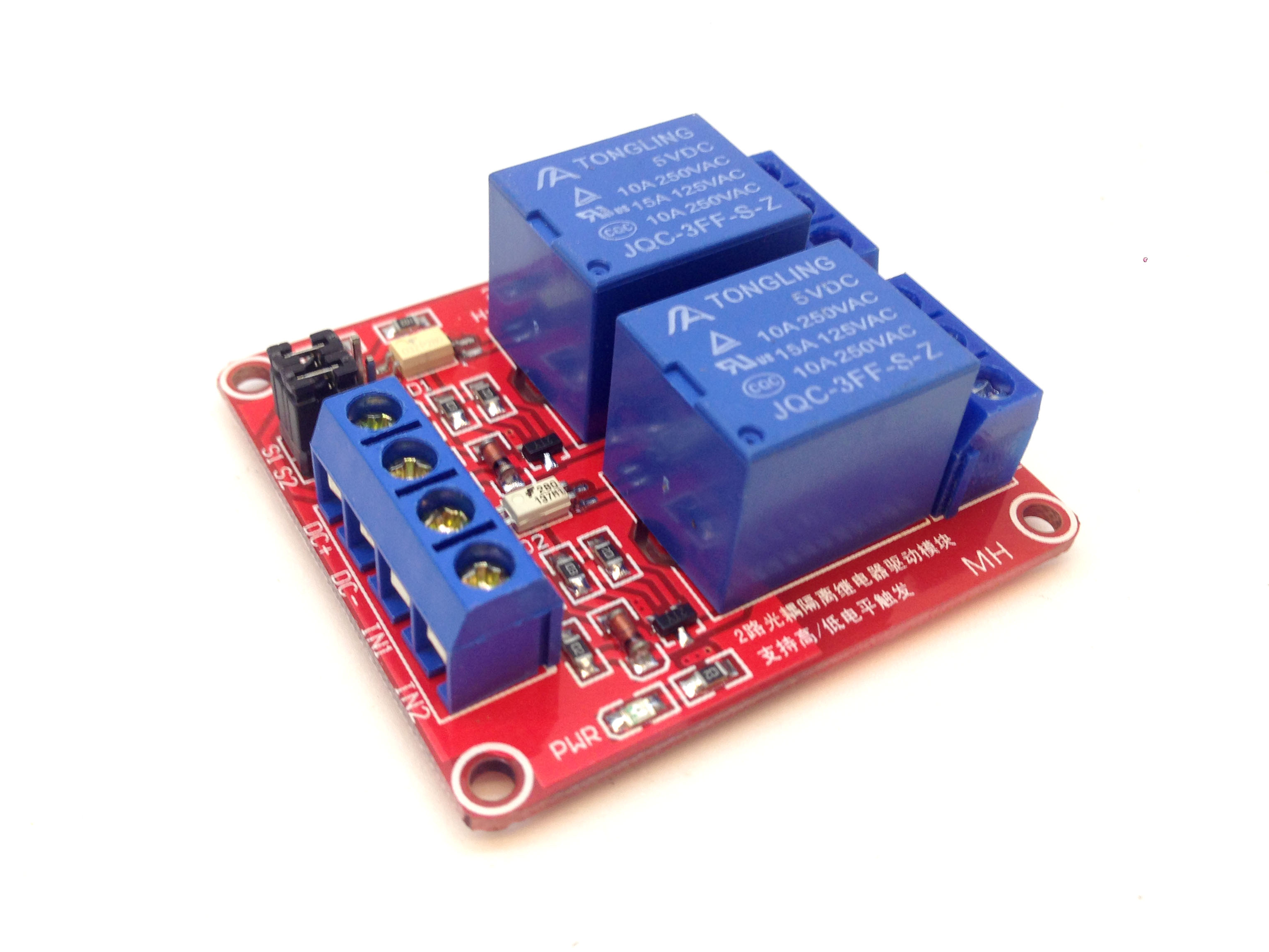 Module 2 relay 5V kích hoạt cao và thấp