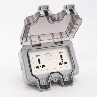 Ổ cắm điện ngoài trời 16A có công tắc chống nước cho sân vườn