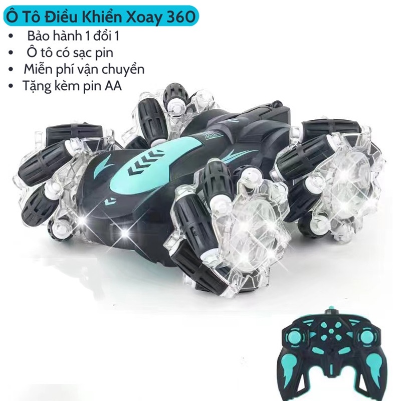 Ô tô điều khiển từ xa Xoay 360 độ, Có nhạc, Có đèn - Pin sạc siêu trâu