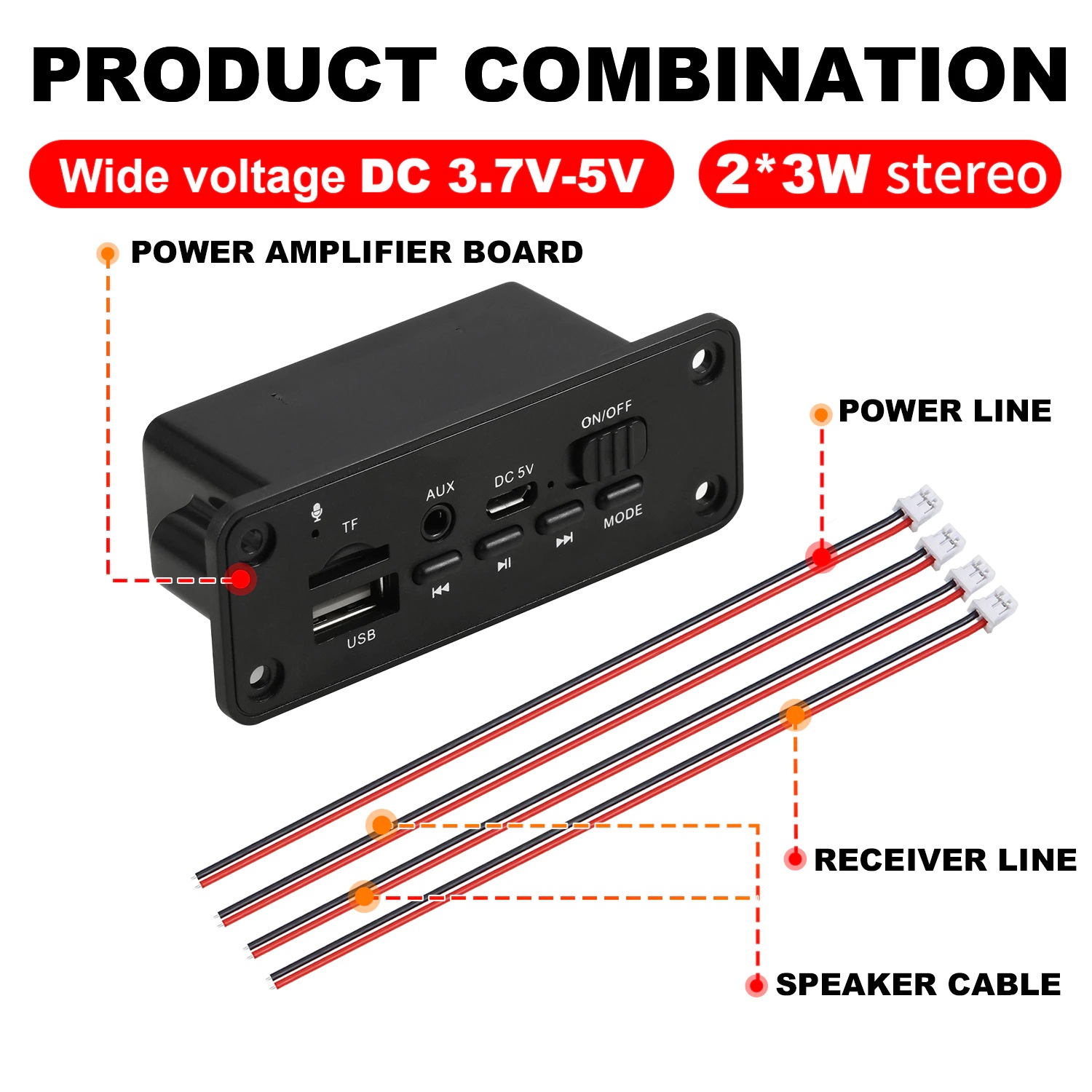 Đài nghe nhạc MP3 Hỗ trợ Bluetooth 5.0, USB,...