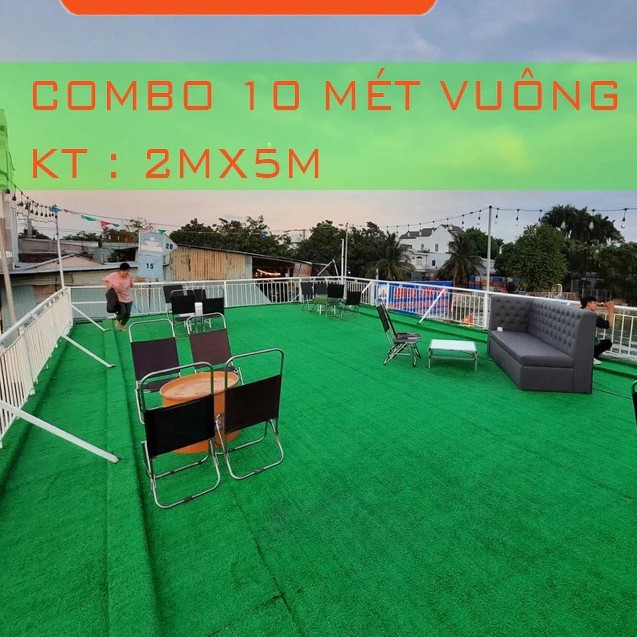 thảm cỏ sân vườn 2cm - Khổ cắt 2mx5md