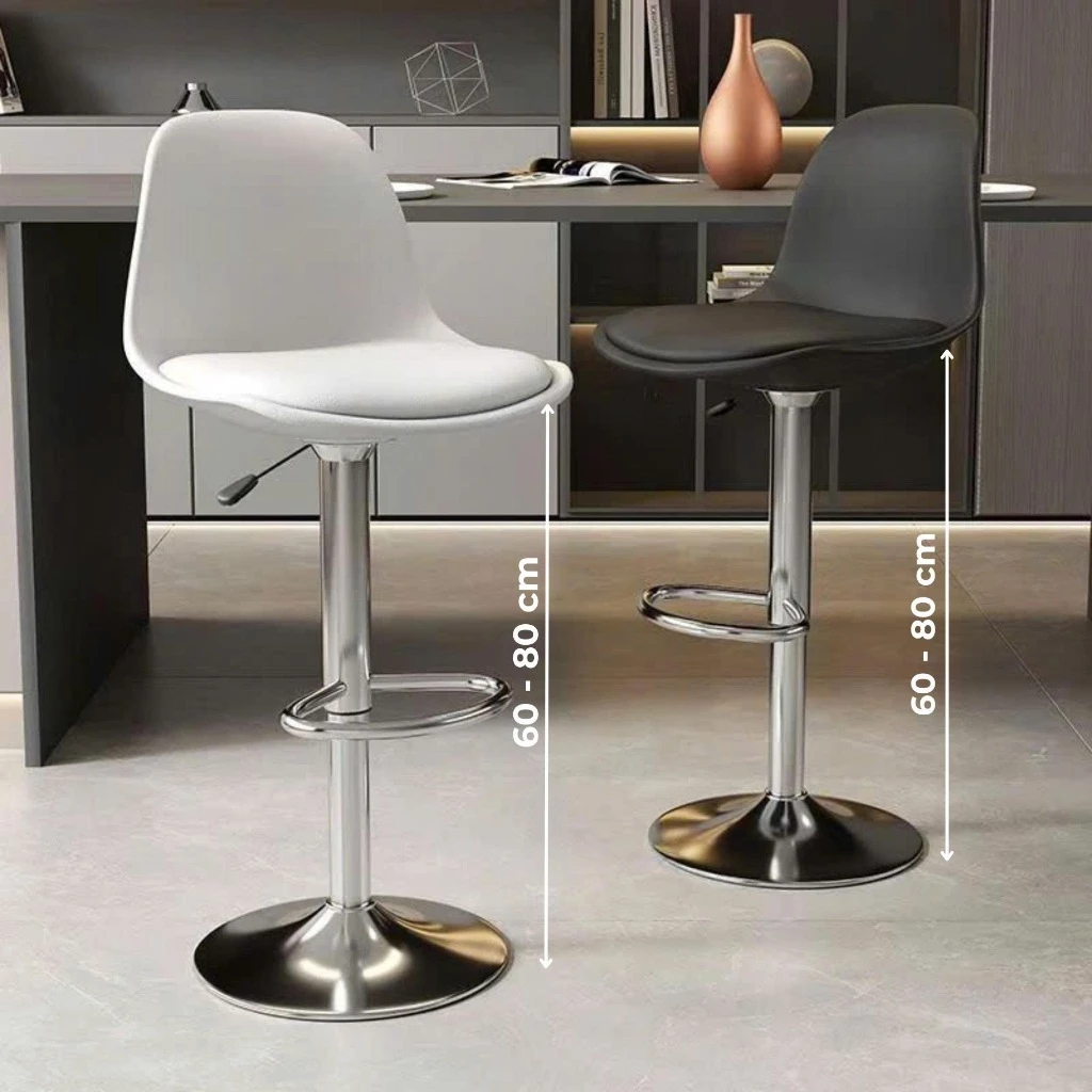 Ghế xoay chân sắt điều chỉnh độ cao 60-80 cm