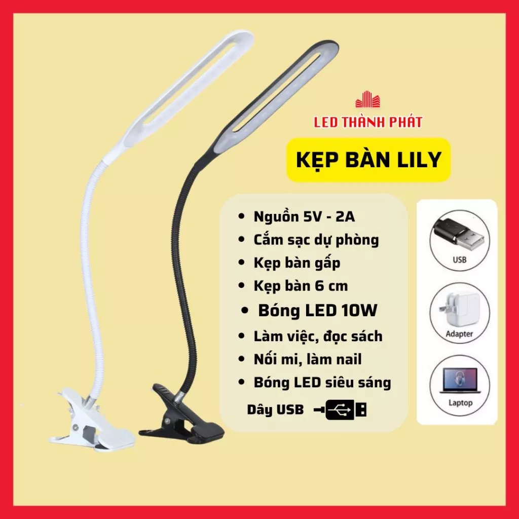 Đèn kẹp bàn LILY siêu sáng chống cận