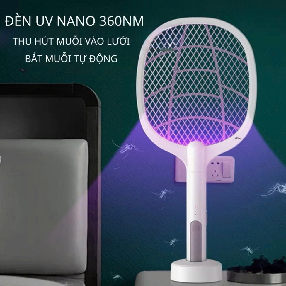 Vợt muỗi kiêm đèn bắt muỗi tự động 1200 mAh