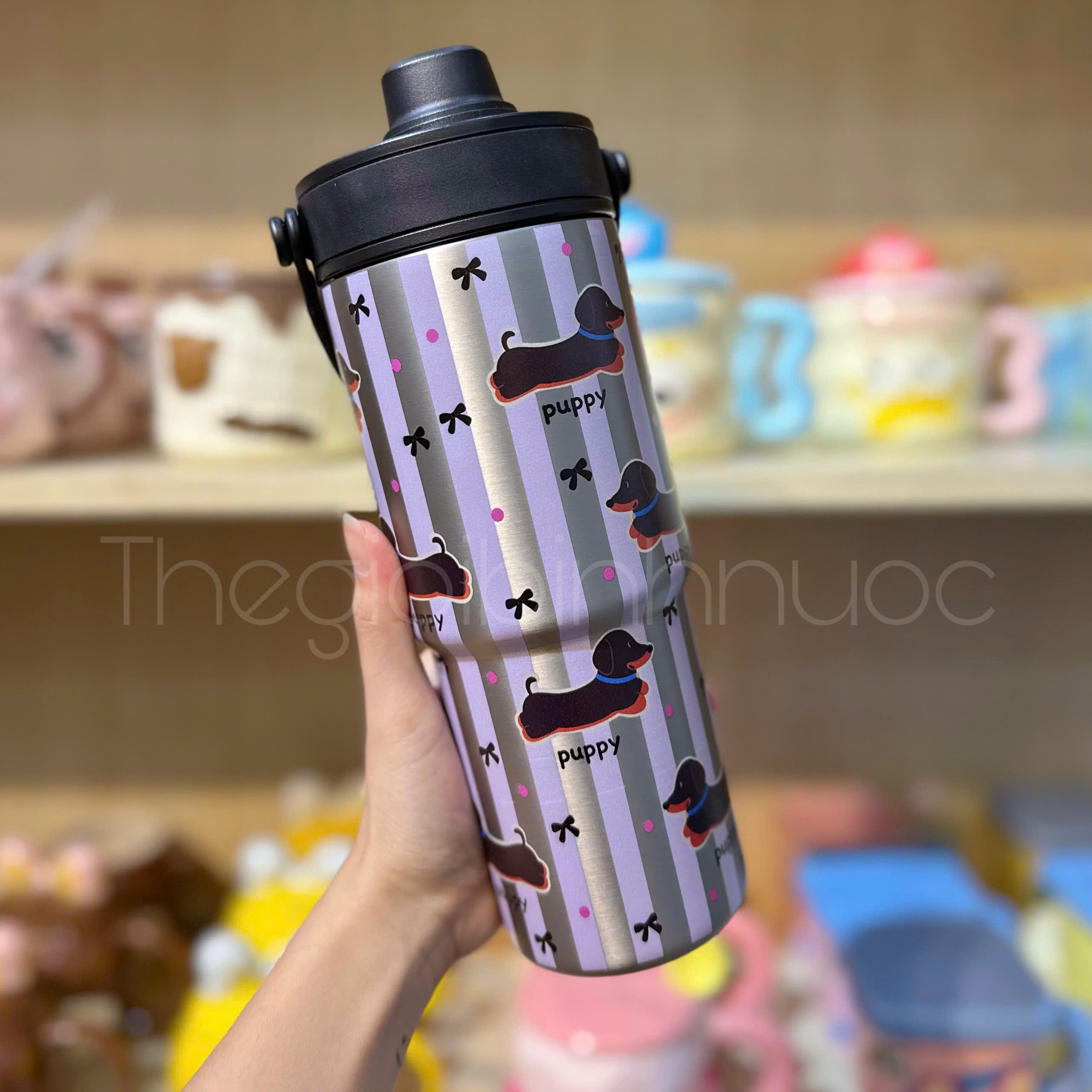 Ly Giữ Nhiệt Tráng Sứ Inox 316 Cao Cấp 735ML Tặng Kèm Ống Hút Thuỷ Tinh