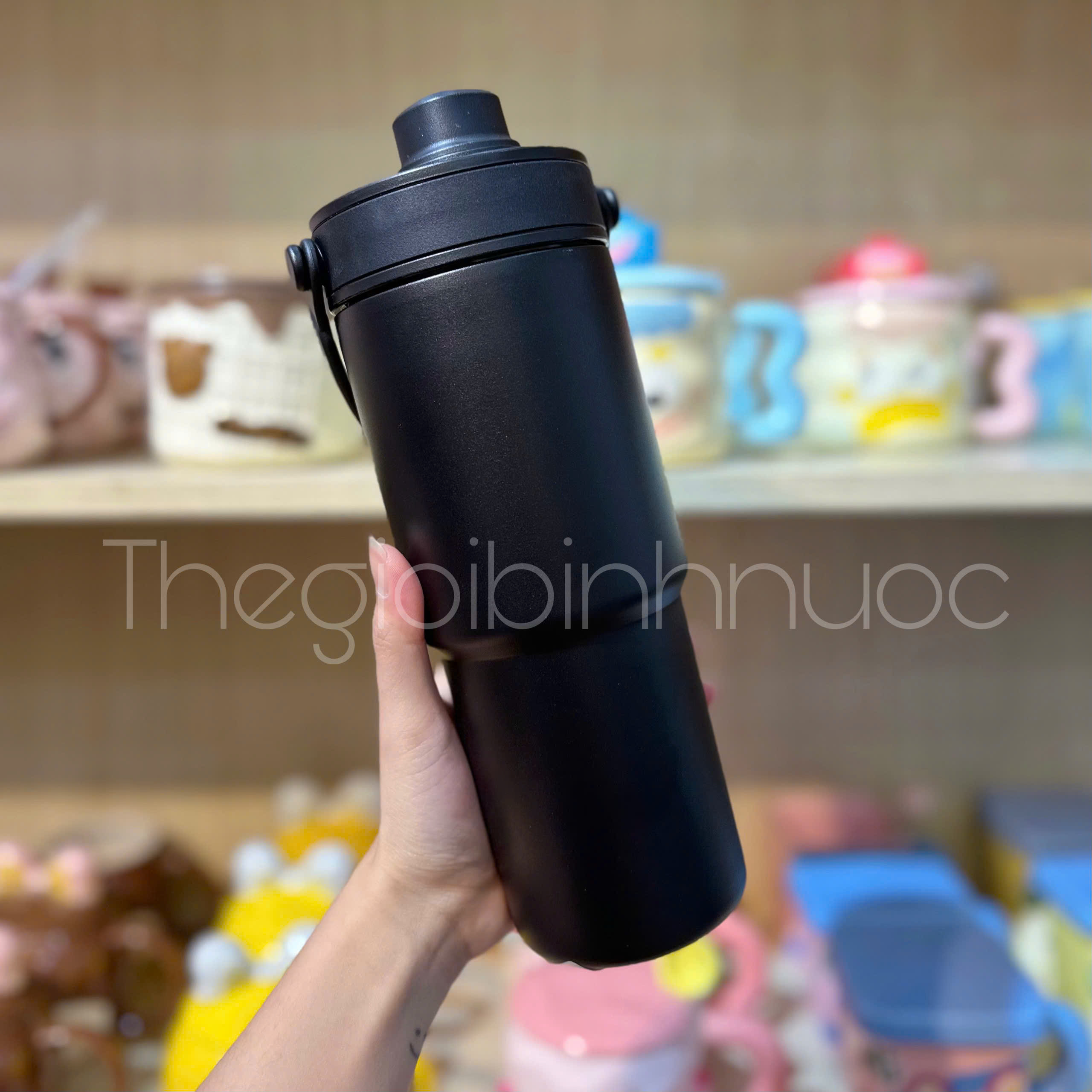 Ly Giữ Nhiệt Tráng Sứ Inox 316 Cao Cấp 735ML Tặng Kèm Ống Hút Thuỷ Tinh