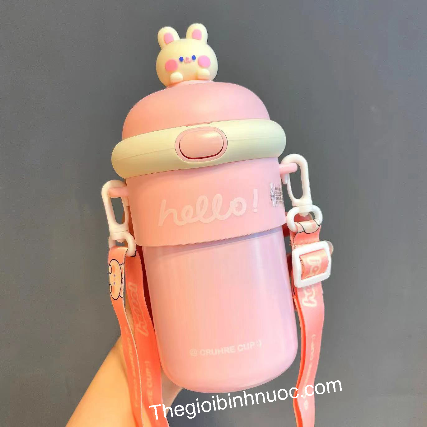 Bình Giữ Nhiệt Thỏ Hồng Cute 510ML