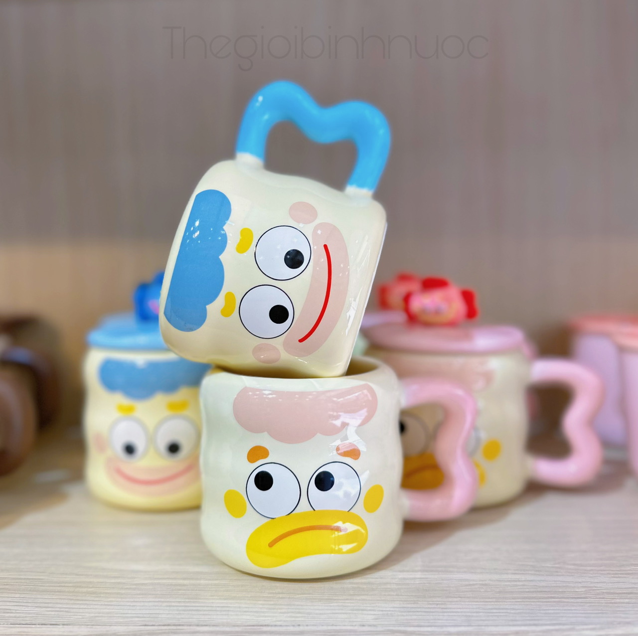 Ly Sứ Loopy Đáng Yêu 380ML Kèm Muỗng