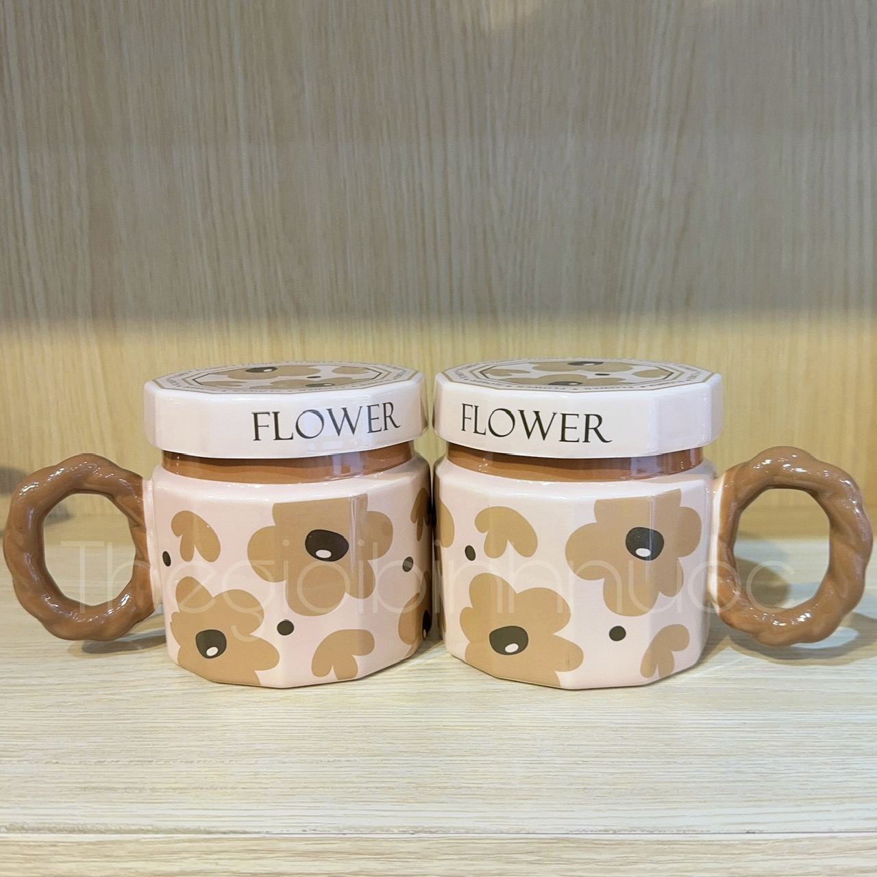 Ly Sứ Bông Hoa Phong Cách Retro 400ML