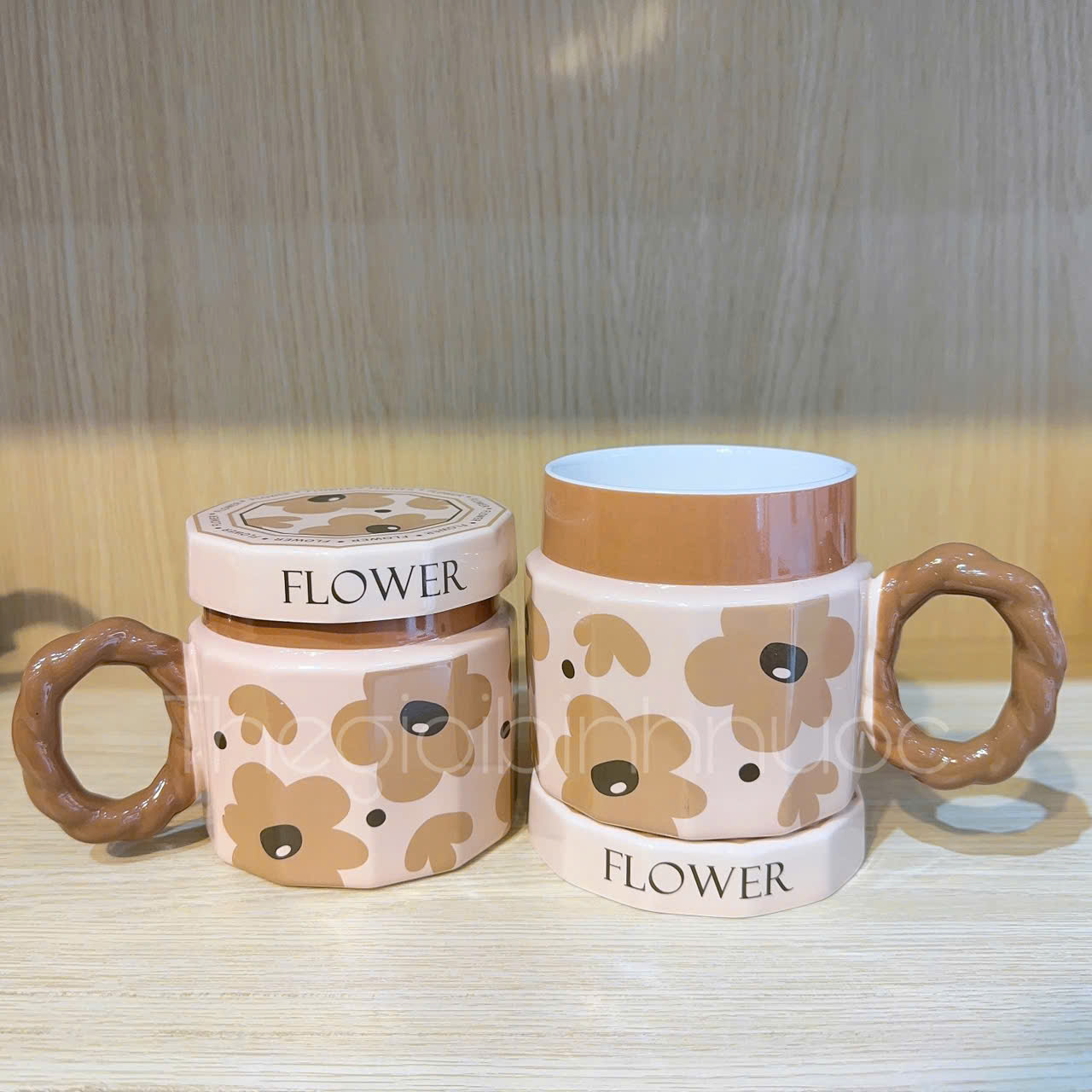 Ly Sứ Bông Hoa Phong Cách Retro 400ML