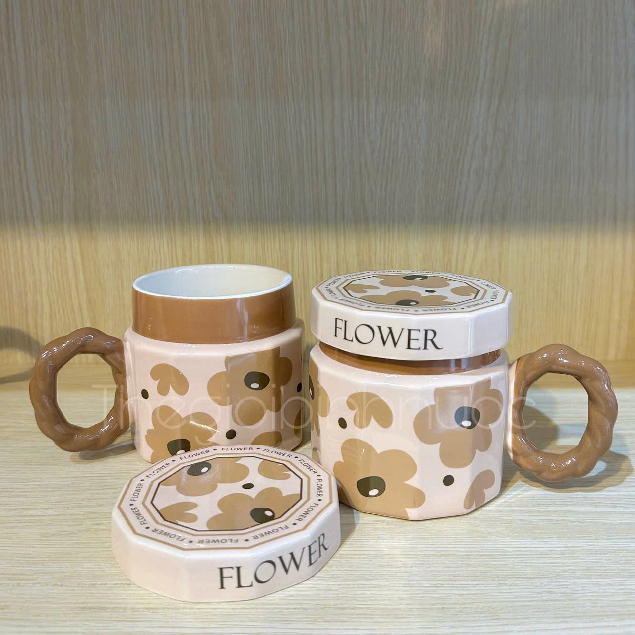 Ly Sứ Bông Hoa Phong Cách Retro 400ML