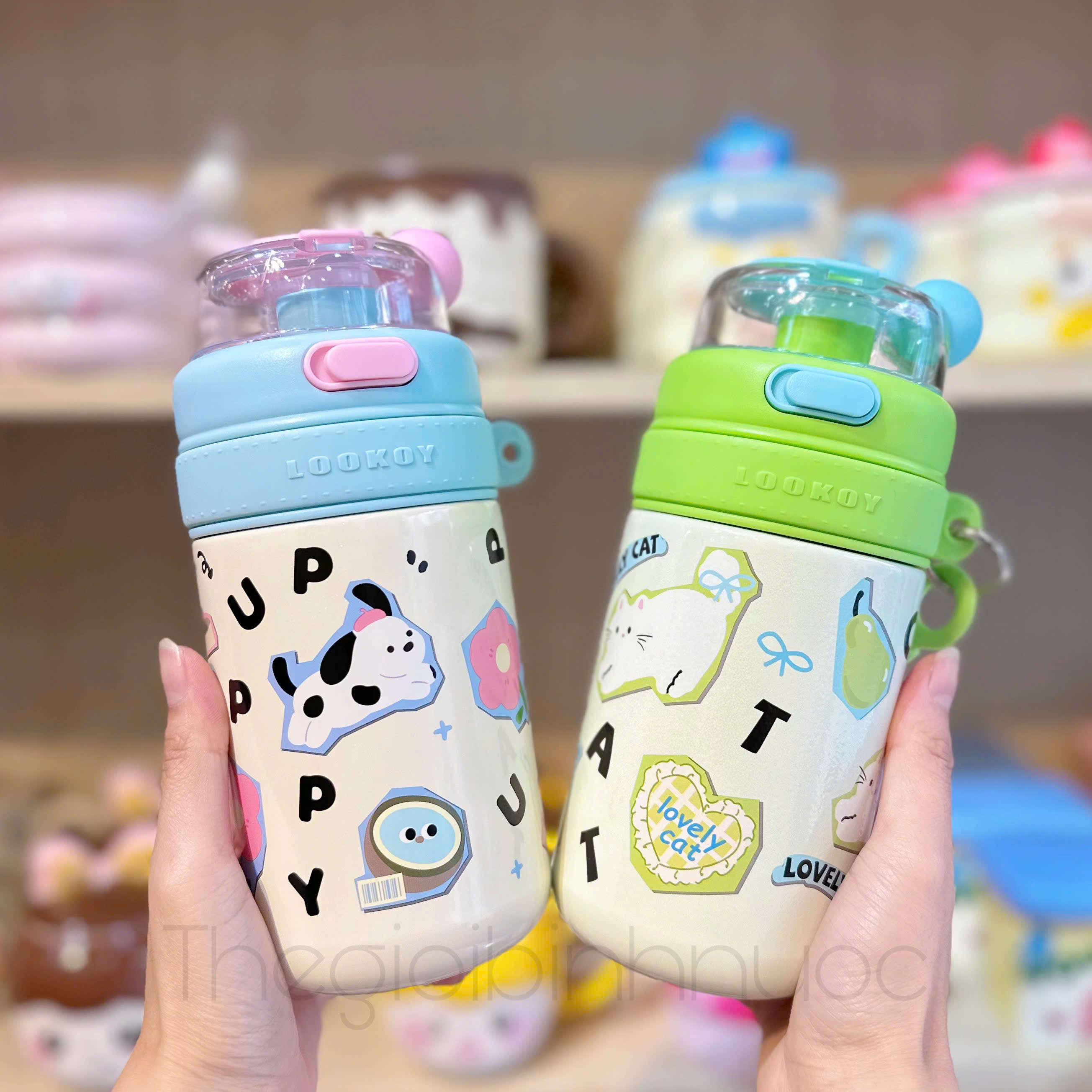 Bình Giữ Nhiệt Dễ Thương Inox 316 Cao Cấp 500ML Kèm Dây Xách