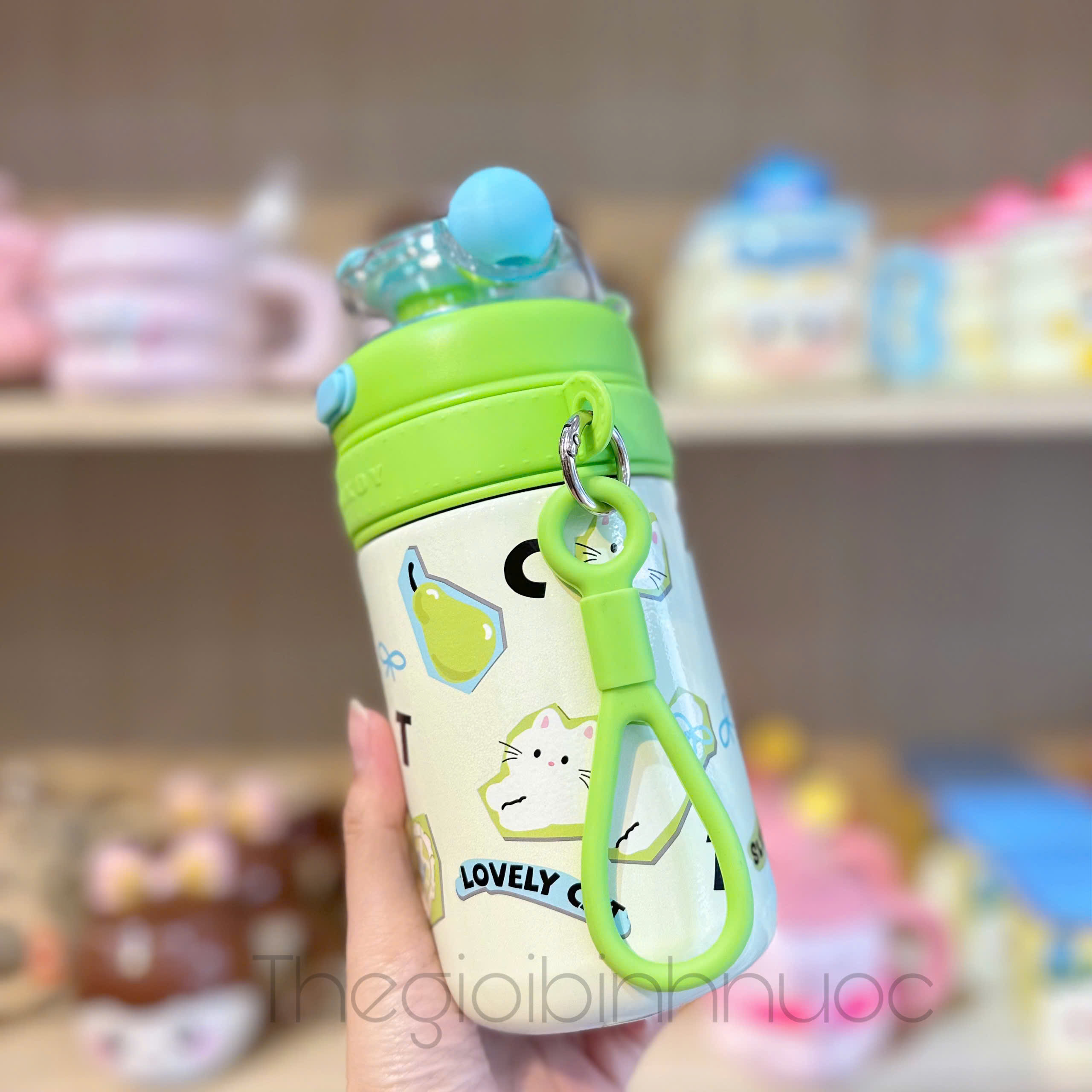 Bình Giữ Nhiệt Dễ Thương Inox 316 Cao Cấp 500ML Kèm Dây Xách