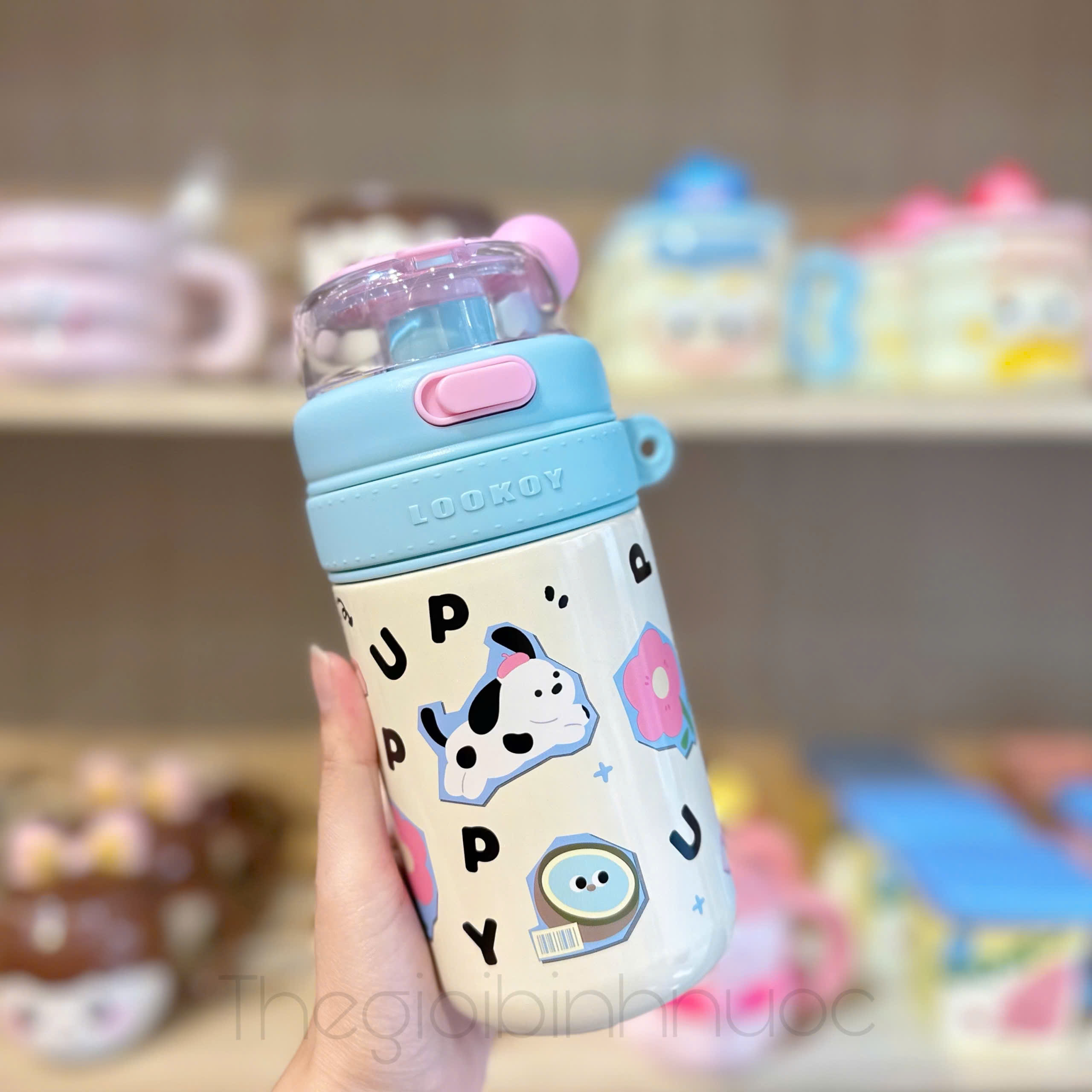 Bình Giữ Nhiệt Dễ Thương Inox 316 Cao Cấp 500ML Kèm Dây Xách