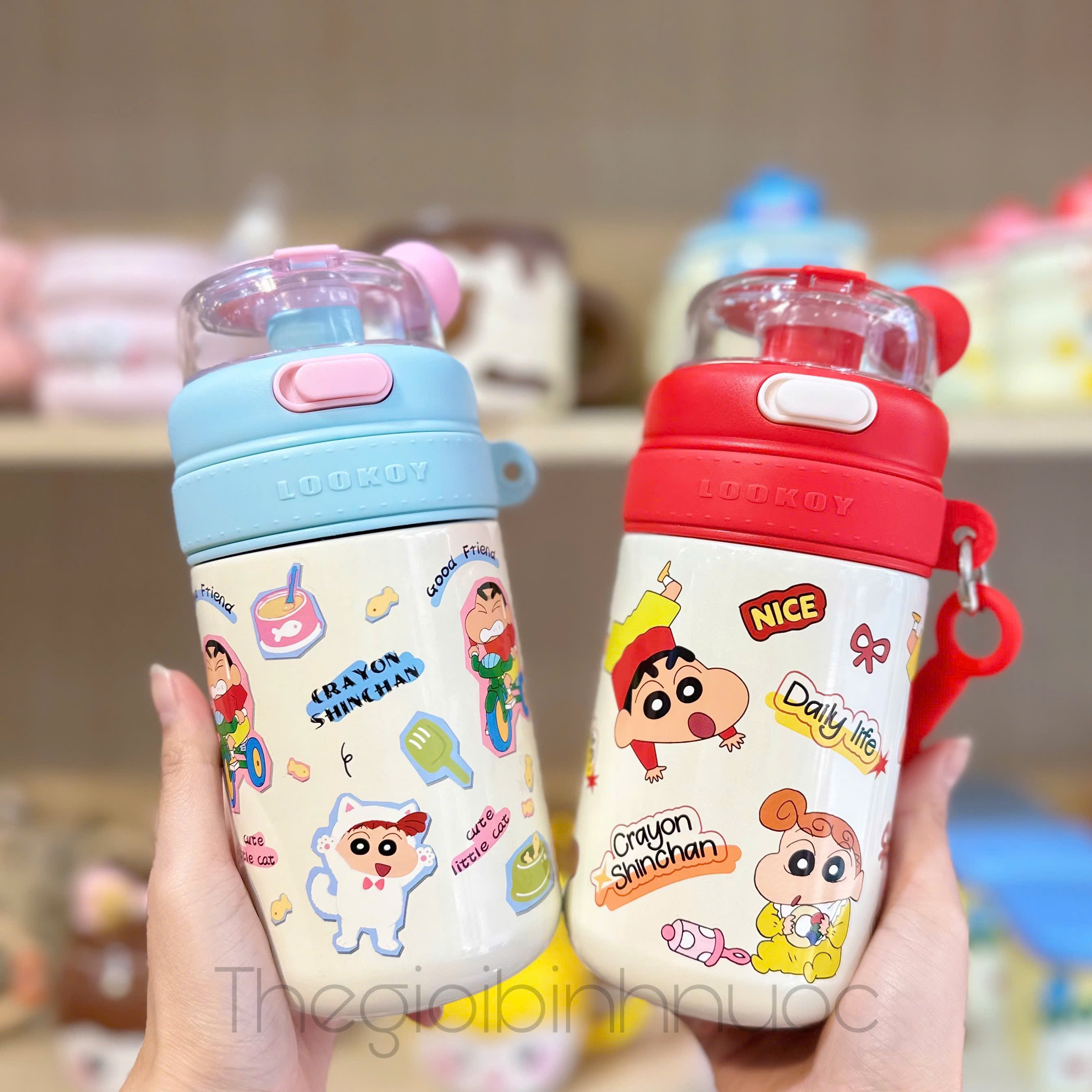 Bình Giữ Nhiệt Shin Cậu Bé Bút Chì INOX 316 500ML