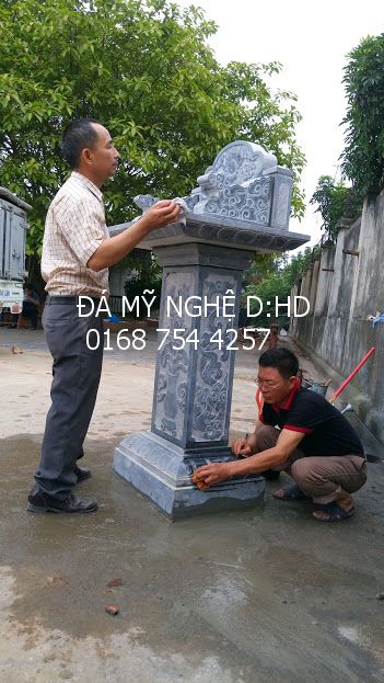 Lắp cây hương đá ,bàn thờ đá ngoài trời tại Nam Định