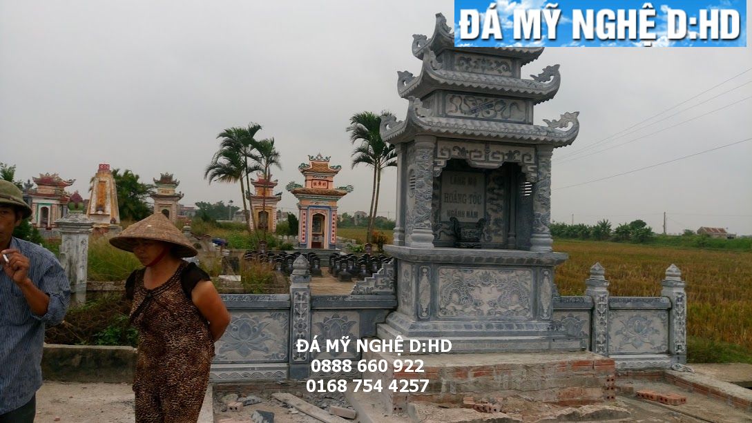 Khu lăng mộ đá tại Nam Định cuốn thư đá lan can đá tại Nam Định