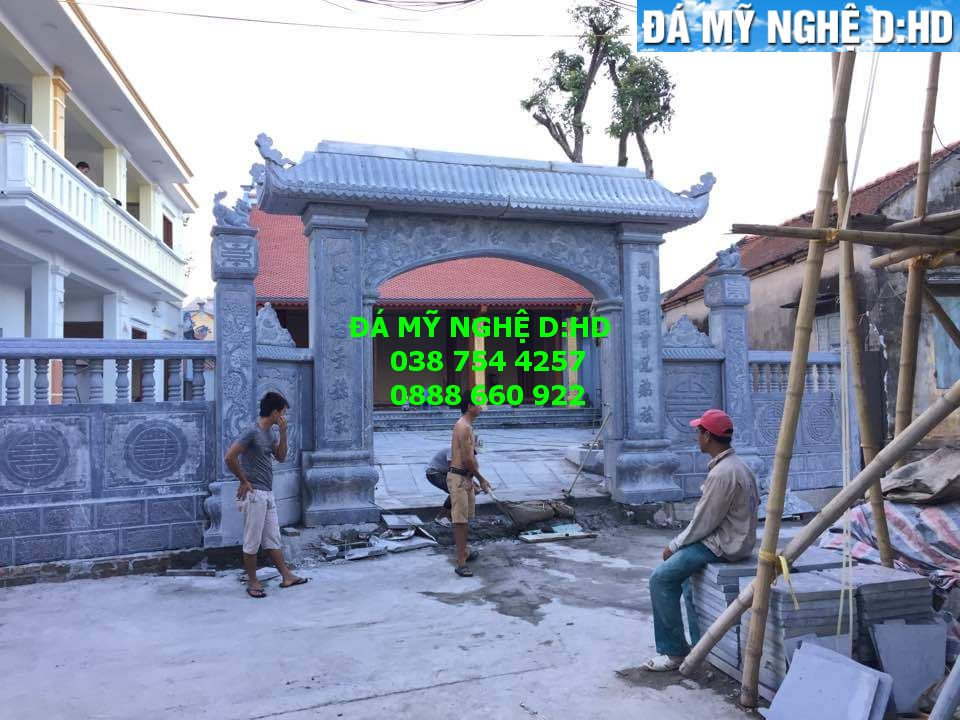Lắp cổng đá , lan can đá nhà thờ tại Thái Bình