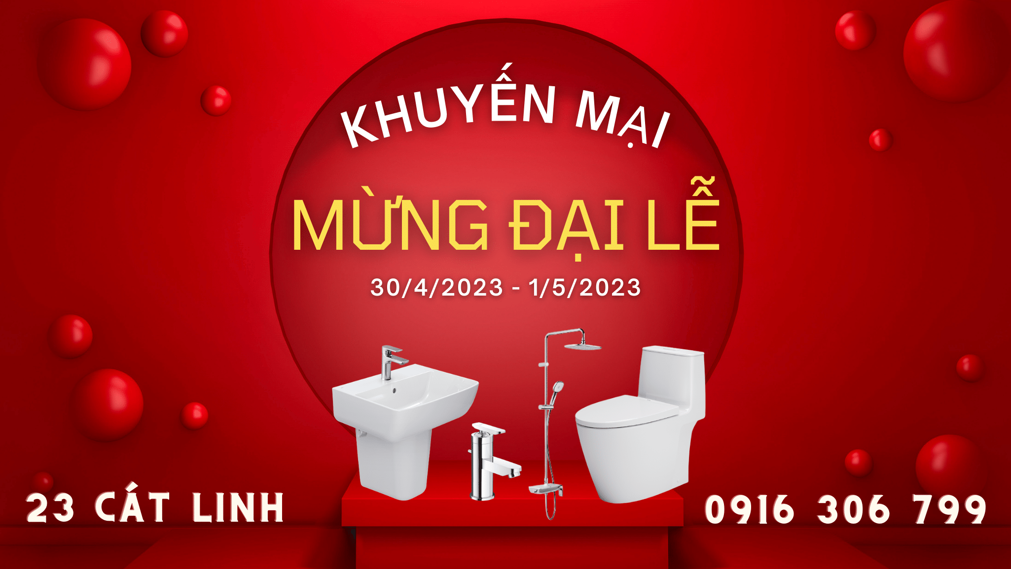 TBVS THANH HƯƠNG GIẢM GIÁ ĐẾN 34% MỪNG ĐẠI LỄ 30/4 - 1/5