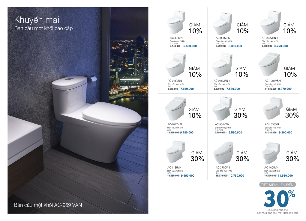 Chương trình Khuyến mại inax  2018