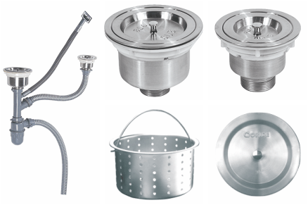 Chậu rửa bát 02 hố có hộp INOX GORLDE GD5403