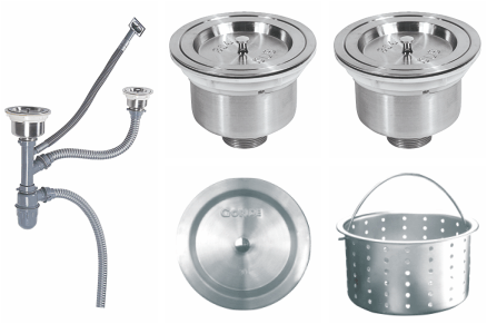 Chậu rửa bát 2 hố lệch GORLDE B208