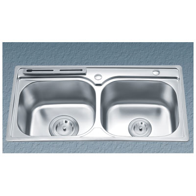 Chậu rửa bát 2 hố cân GORLDE GD5812 có gài dao