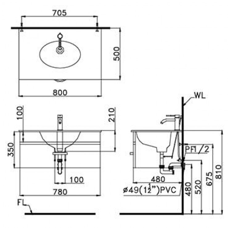 Chậu Rửa Âm bàn CAESAR LF5026