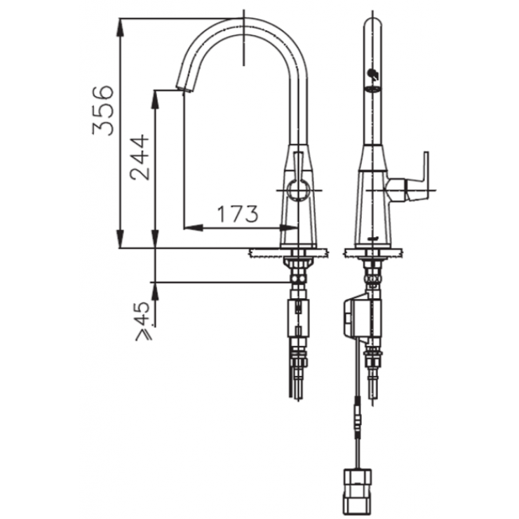 Vòi Bếp Lạnh COTTO CT4911A-DC Tự Động Dùng Pin