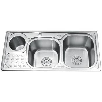 Chậu rửa bát 02 hố có hộp INOX GORLDE GD5403