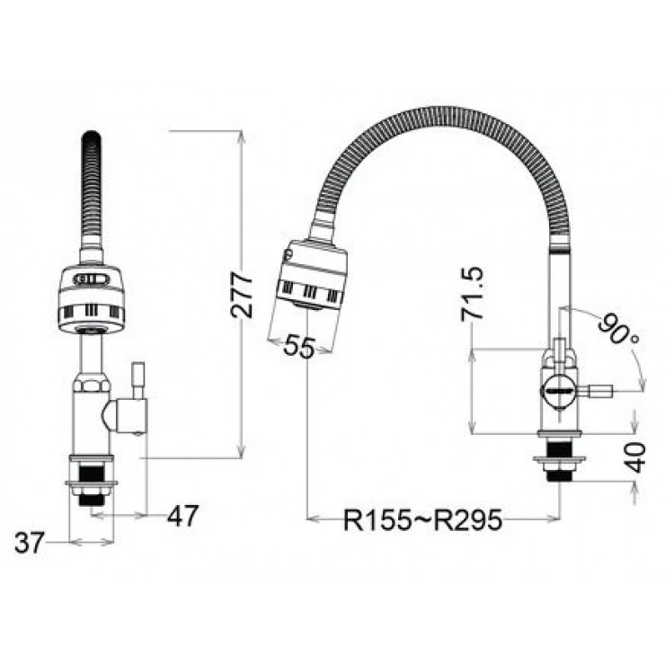 Vòi rửa bát Caesar K025C