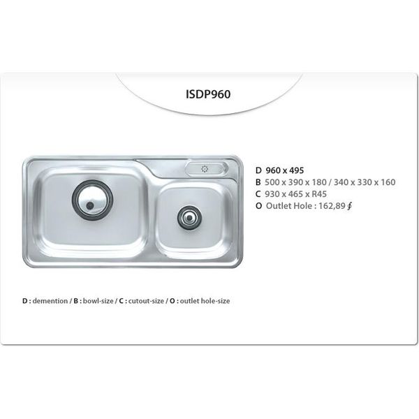 Chậu rửa bát ECOFA ESD 960P (3 hố)