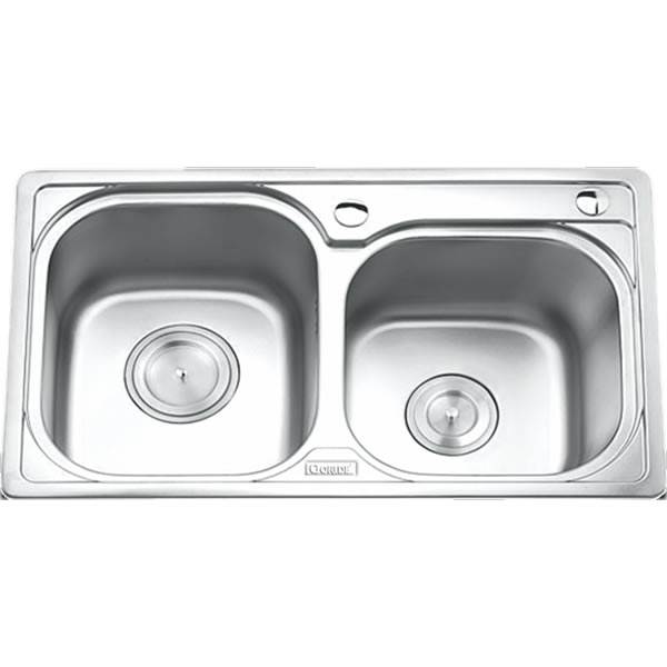Chậu rửa bát 2 hố lệch GORLDE GD5602 không bàn