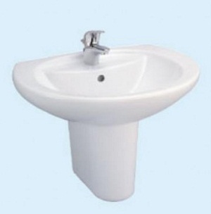 Chậu Rửa Mặt Lavabo COTTO C0107/C420 Alice Chân Ngắn