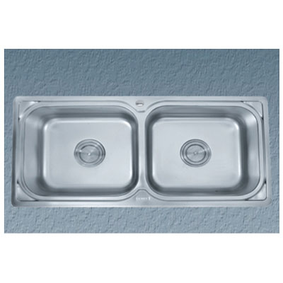 CHẬU RỬA BÁT 2 HỐ CÂN GORLDE GD5406 KHÔNG BÀN