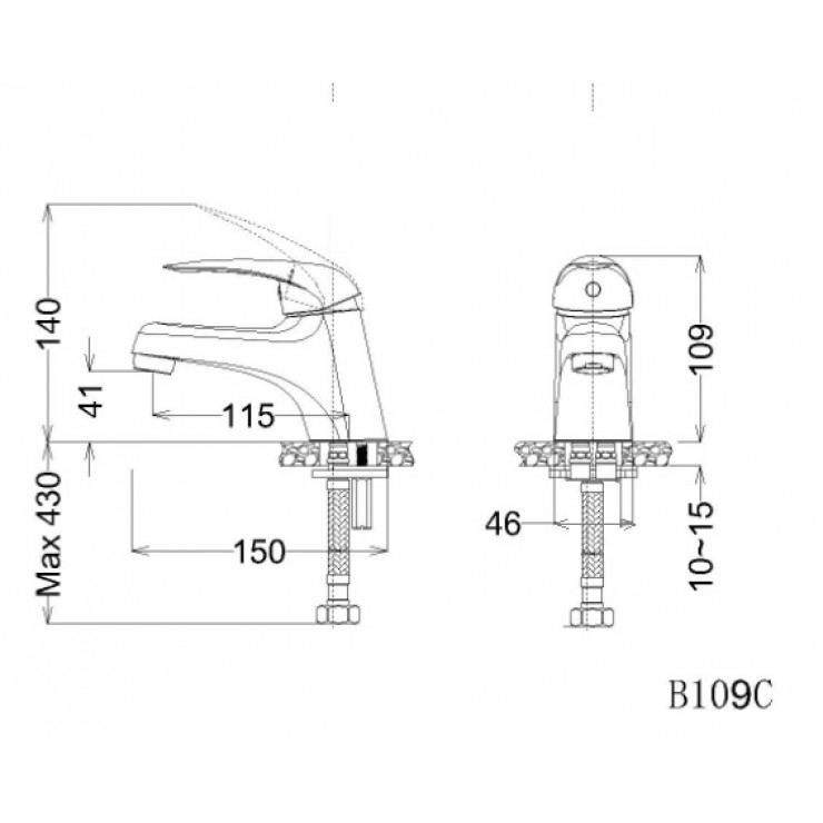 Vòi lavabo nước lạnh Caesar B109C