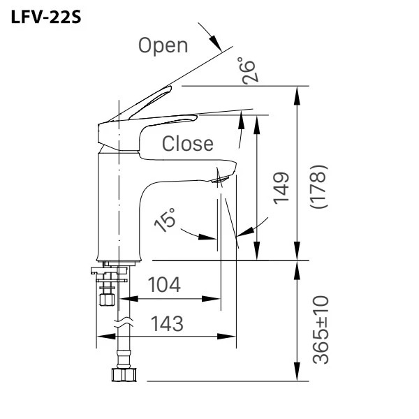 Vòi chậu nước lạnh INAX LFV-22S | Thiết bị vệ sinh Thanh Hương