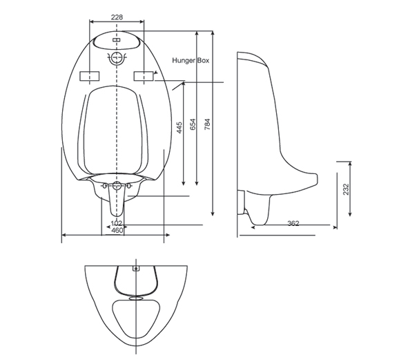 Bồn tiểu cảm ứng American  WP-6520