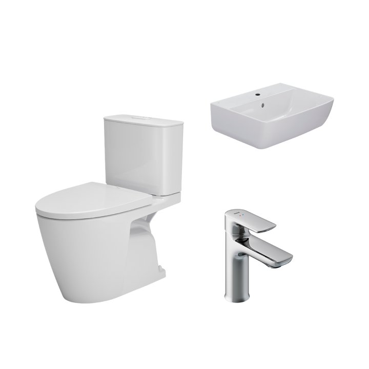 Bồn cầu AC-602VN+Chậu rửa L-312V(EC_FC)+Vòi chậu LFV-612S