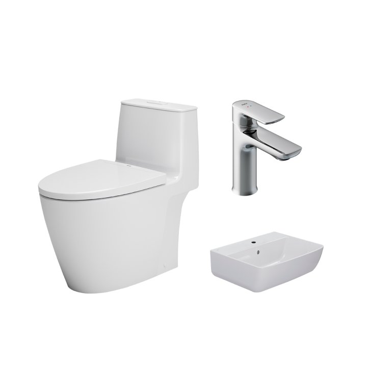 Bồn cầu AC-902VN +Chậu rửa AL-312V(EC/FC)+ Vòi chậu LFV-612S