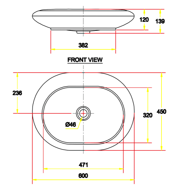 Chậu Rửa American Standard WP-F644 Đặt Bàn