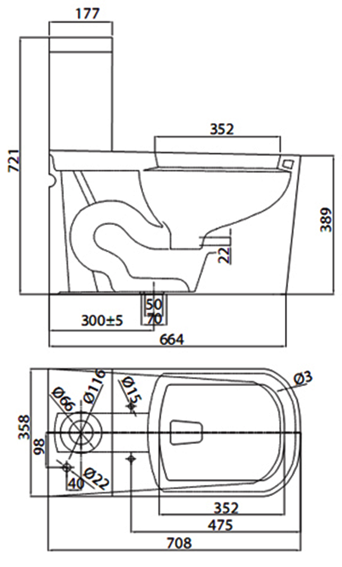 Bồn cầu 1 khối Viglacera V46