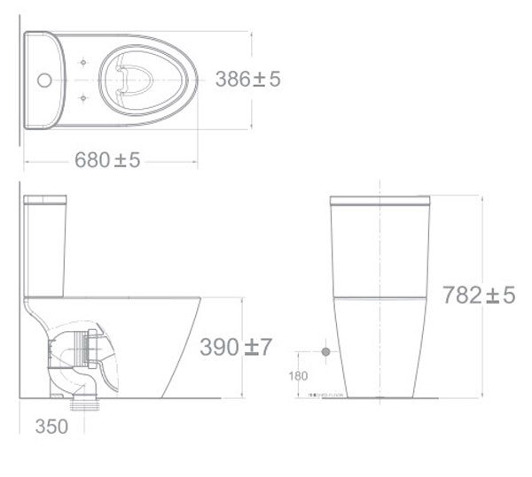 Bồn Cầu 2 khối American Standard VF-2407