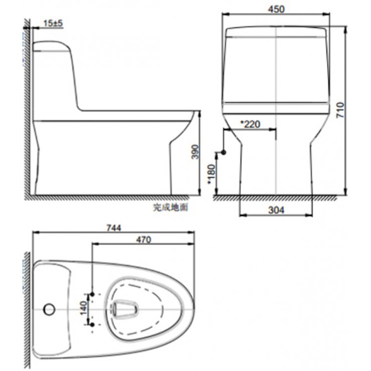 Bồn cầu 1 khối American WP-1830
