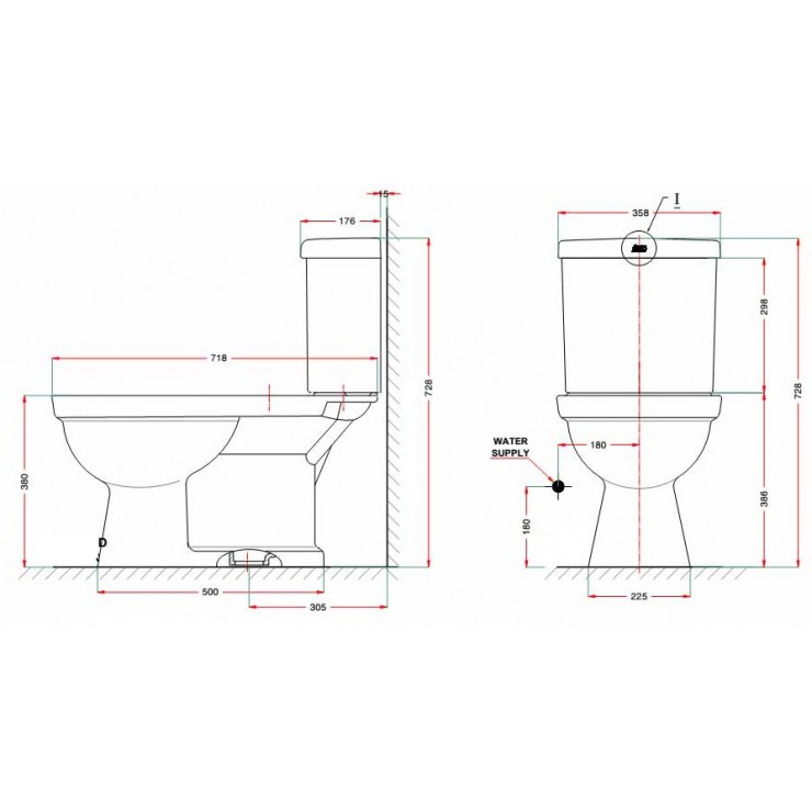 Bồn cầu 2 khối American standard VF-2013