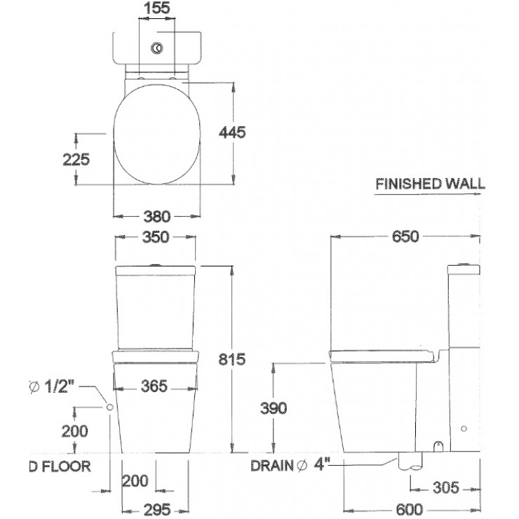 Bồn Cầu COTTO C12607 Hai Khối Opera Xả Gạt